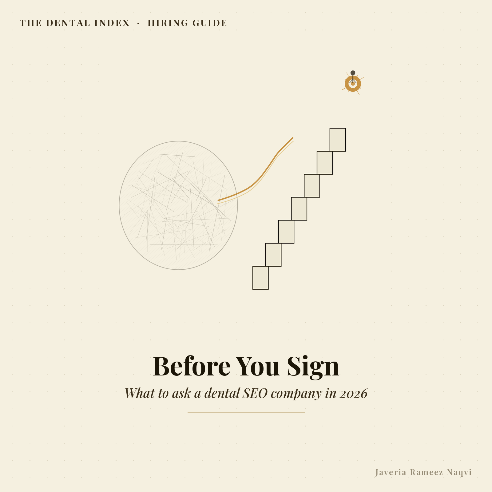 Editorial illustration: what to ask a dental SEO company before signing